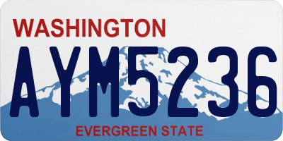 WA license plate AYM5236