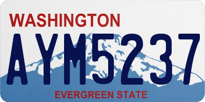 WA license plate AYM5237