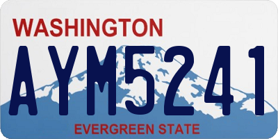 WA license plate AYM5241