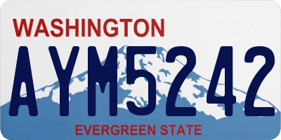 WA license plate AYM5242