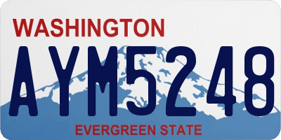 WA license plate AYM5248