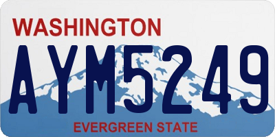 WA license plate AYM5249