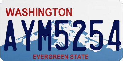 WA license plate AYM5254