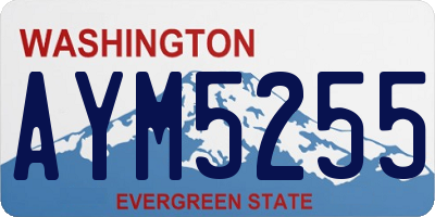 WA license plate AYM5255