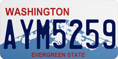 WA license plate AYM5259