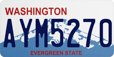 WA license plate AYM5270