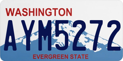 WA license plate AYM5272