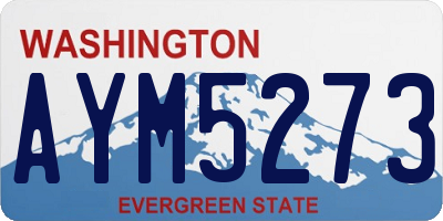 WA license plate AYM5273