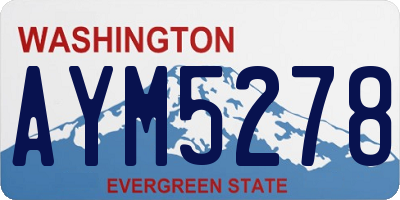 WA license plate AYM5278