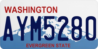 WA license plate AYM5280