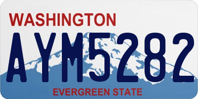 WA license plate AYM5282