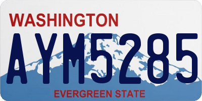 WA license plate AYM5285