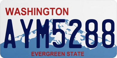 WA license plate AYM5288