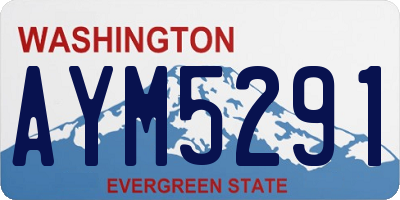 WA license plate AYM5291