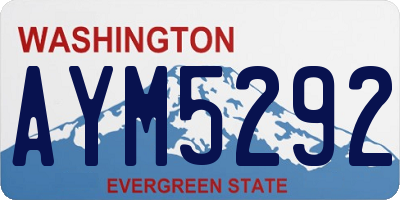 WA license plate AYM5292