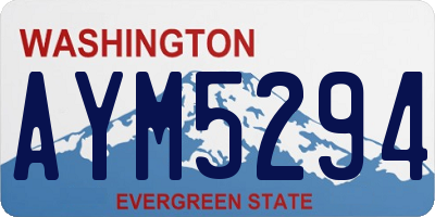 WA license plate AYM5294