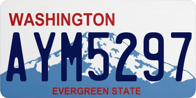 WA license plate AYM5297