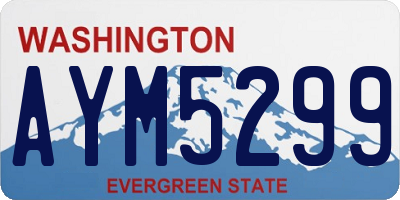 WA license plate AYM5299
