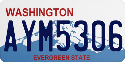 WA license plate AYM5306