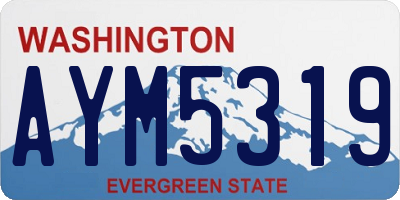 WA license plate AYM5319