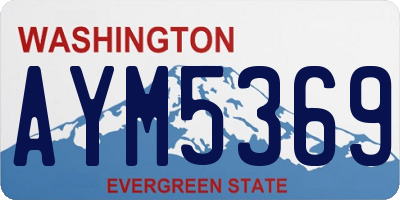 WA license plate AYM5369