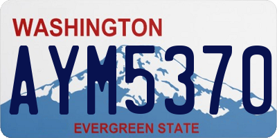 WA license plate AYM5370