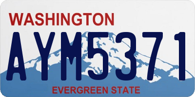 WA license plate AYM5371