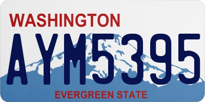 WA license plate AYM5395