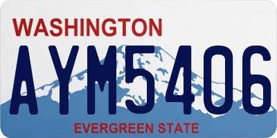 WA license plate AYM5406