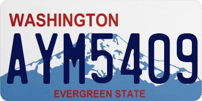 WA license plate AYM5409