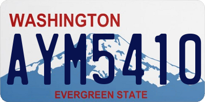 WA license plate AYM5410