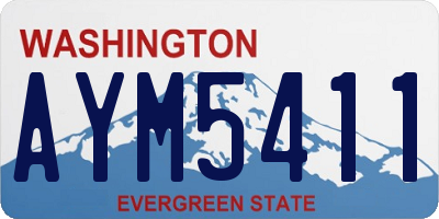 WA license plate AYM5411