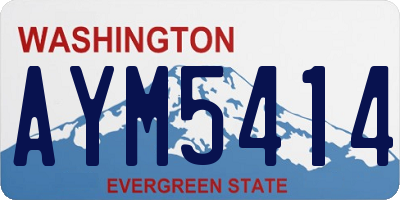 WA license plate AYM5414