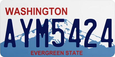 WA license plate AYM5424