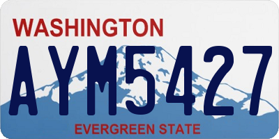 WA license plate AYM5427