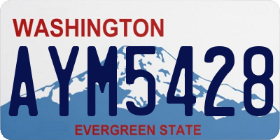 WA license plate AYM5428