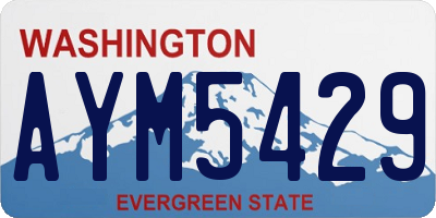 WA license plate AYM5429
