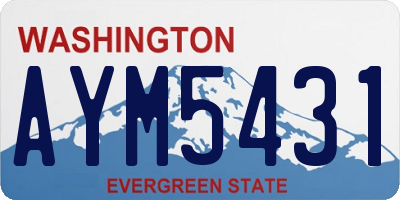 WA license plate AYM5431