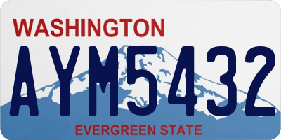 WA license plate AYM5432