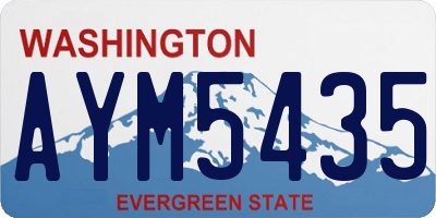 WA license plate AYM5435