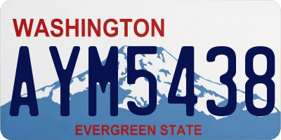 WA license plate AYM5438