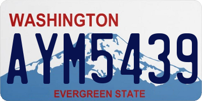 WA license plate AYM5439