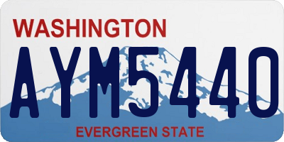WA license plate AYM5440