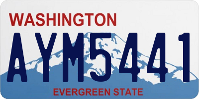 WA license plate AYM5441
