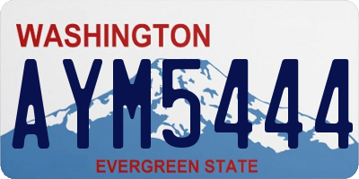 WA license plate AYM5444