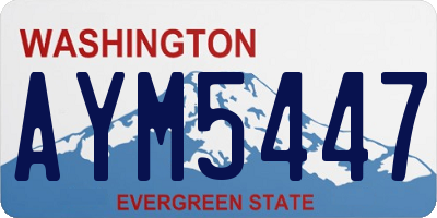 WA license plate AYM5447