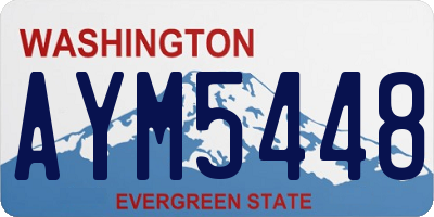 WA license plate AYM5448