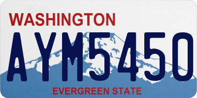 WA license plate AYM5450