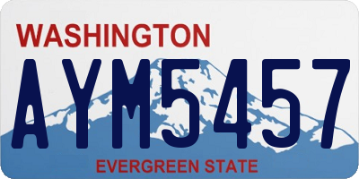 WA license plate AYM5457