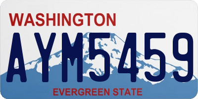 WA license plate AYM5459